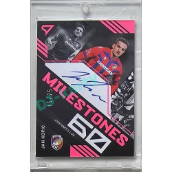 2023/24 Sportzoo Fortuna Liga 2. série #MSS-JK Jan Kopic Milestones Neon Pink Auto 15/25