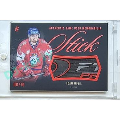 2023/24 LC Expectations Road to Prague #GUM-04 Adam Musil Stick Authentic Game Used Memorabilia Red 06/10