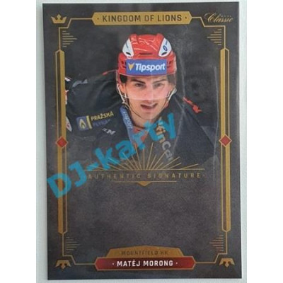 2021 OFS Kingdom of Lions Matěj Morong #A23 Authentic Signature PROMO (bez podpisu)