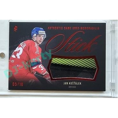 2023/24 LC Expectations Road to Prague #GUM-09 Jan Košťálek Stick Authentic Game Used Memorabilia Red 05/10