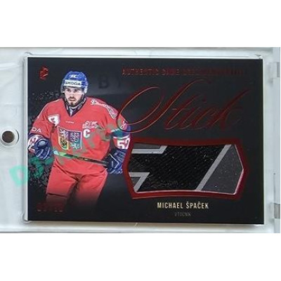 2023/24 LC Expectations Road to Prague #GUM-10 Michael Špaček Stick Authentic Game Used Memorabilia Red 02/10