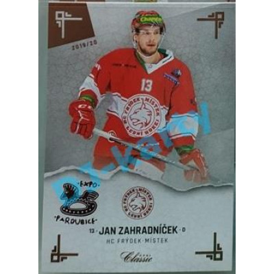 2019/20 OFS Chance liga Jan Zahradníček #169 x/6 Expo Pard.