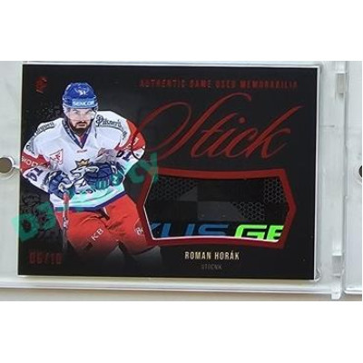 2023/24 LC Expectations Road to Prague #GUM-11 Roman Horák Stick Authentic Game Used Memorabilia Red 06/10