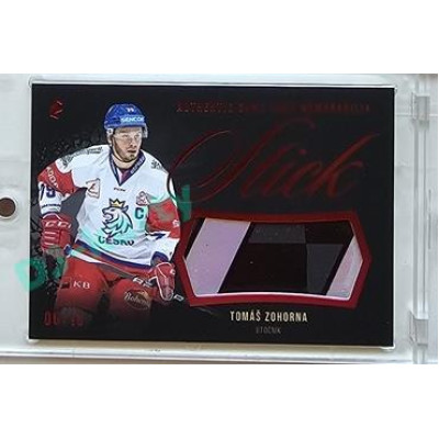 2023/24 LC Expectations Road to Prague #GUM-12 Tomáš Zohorna Stick Authentic Game Used Memorabilia Red 06/10