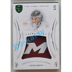 2021/22 OFS The Final Series David Honzík #MEM-DN 5/5 Game Used Emerald