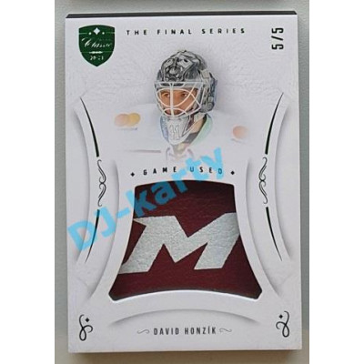2021/22 OFS The Final Series David Honzík #MEM-DN 5/5 Game Used Emerald