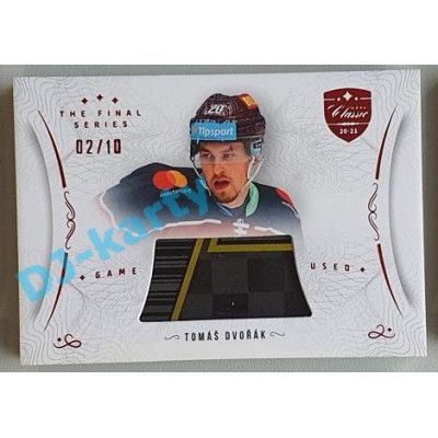 2021/22 OFS The Final Series Tomáš Dvořák #STI-DVT 02/10 Game Used Stick Red