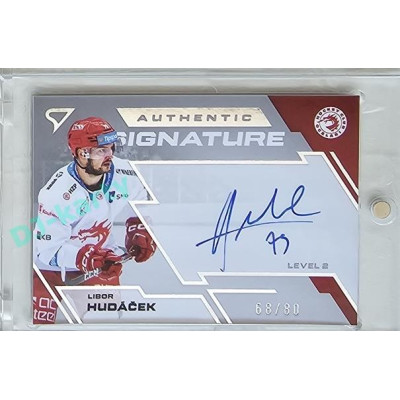 2023/24 Sportzoo ELH 1. série #SL2-LH Libor Hudáček Authentic Signature Level 2 xx/80