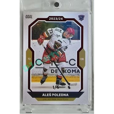 2023/24 Goal cards Chance Liga 2. série #248 Aleš Poledna Red 1/6