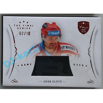 2021/22 OFS The Final Series Jakub Klepiš #STI-KLJ 07/10 Game Used Stick Red