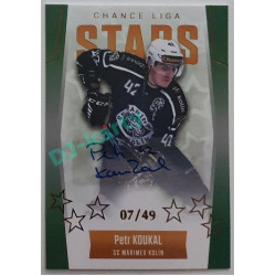 2022/23 Goal Cards Chance Liga 1. série #ST-9 Petr Koukal Chance Liga Stars Autograph 07/49