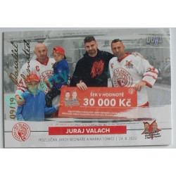 2022/23 Goal Cards Chance Liga 1. série #44 Juraj Valach Rozlučka Slavia Parallel 09/19