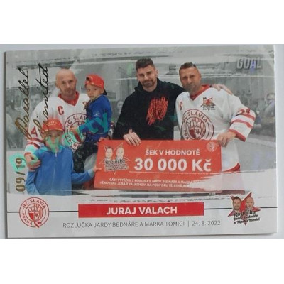 2022/23 Goal Cards Chance Liga 1. série #44 Juraj Valach Rozlučka Slavia Parallel 09/19