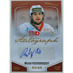 2022/23 Goal Cards Chance Liga 2. série #149 Michal Pochobradský Autograph xx/49