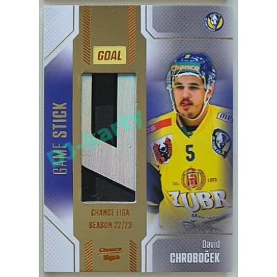 2022/23 Goal Cards Chance Liga 2. série #S-45 David Chroboček Game Stick 16/35
