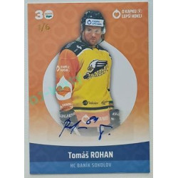 2022/23 Goal cards Chance Liga O kapku lepší hokej #KN-08 Tomáš Rohan Autograph 1/6