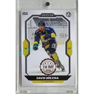 2023/24 Goal cards Chance Liga 1. série #111 David Březina 1st day of issue