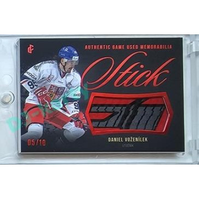 2023/24 LC Expectations Road to Prague #GUM-18 Daniel Voženílek Stick Authentic Game Used Memorabilia Red 05/10