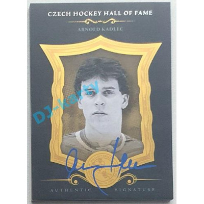 2022 LC Síň slávy českého hokeje UPDATE Arnold Kadlec #SSCH-AKA 06/20 Black Authentic Signature Blue