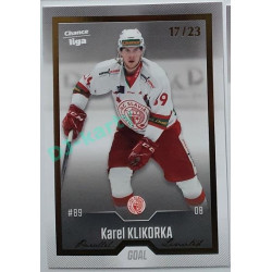 2022/23 Goal Cards Chance Liga 1. série #105 Karel Klikorka Gold 17/23