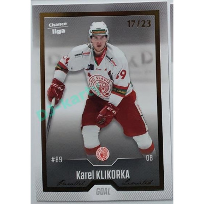 2022/23 Goal Cards Chance Liga 1. série #105 Karel Klikorka Gold 17/23
