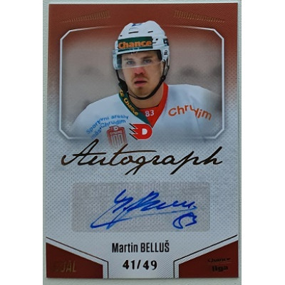 2022/23 Goal Cards Chance Liga 2. série #150 Martin Belluš Autograph xx/49