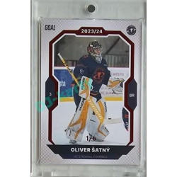 2023/24 Goal cards Chance Liga 2. série #272 Oliver Šatný Red 1/6