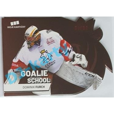 2020 MK reprezentace Dominik Furch #9 35/50 Goalie School Die-cut Red