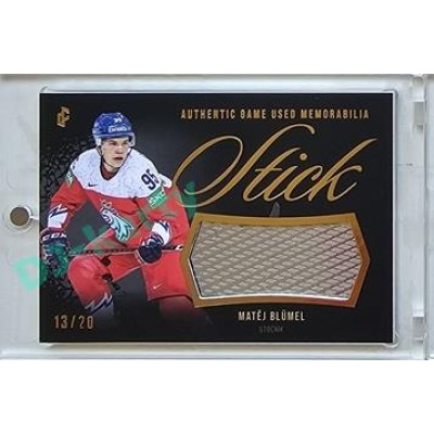2023/24 LC Expectations Road to Prague #GUM-15 Matěj Blümel Stick Authentic Game Used Memorabilia Gold 13/20