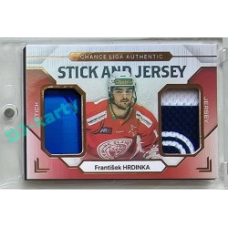 2023/24 Goal cards Chance Liga 2. série #SJ-14 František Hrdinka EXPO Game Used Material Jersey&Stick bronze 2/2