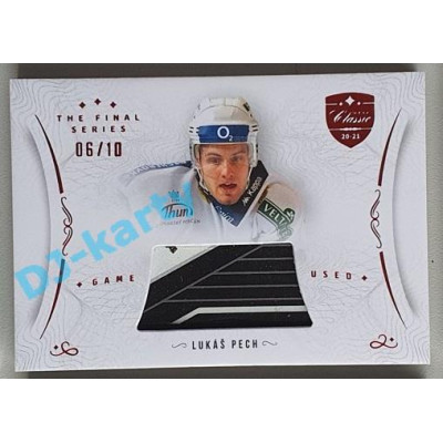 2021/22 OFS The Final Series Lukáš Pech #STI-PEL 06/10 Game Used Stick Red