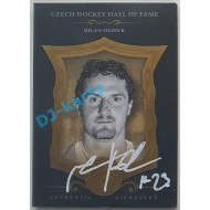 2022 LC Síň slávy českého hokeje UPDATE Milan Hejduk #SSCH-MHE 2/6 Black Authentic Signature White
