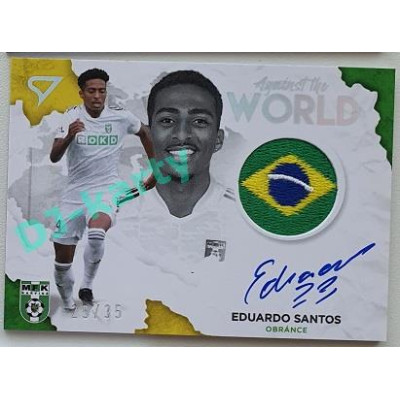 2021/22 Sportzoo Fortuna Liga 2. série #S-AW11 Eduardo Santos AGAINST THE WORLD AUTO FLAG 25/35