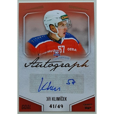 2022/23 Goal Cards Chance Liga 2. série #151 Jiří Klimíček Autograph xx/49