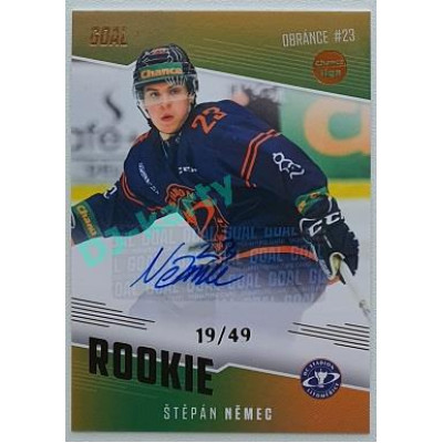 2022/23 Goal Cards Chance Liga 2. série #06 Štěpán Němec Rookie Autograph xx/49