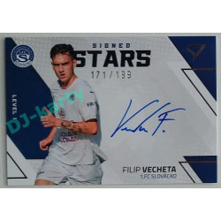 2022/23 Sportzoo Fortuna Liga 2. série #SL1-FV Filip Vecheta Signed Stars Level 1 xx/199