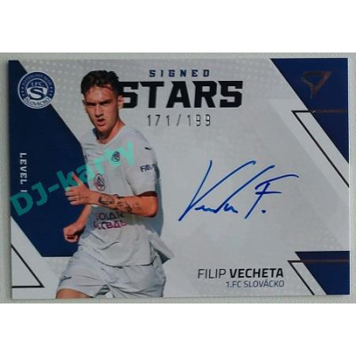 2022/23 Sportzoo Fortuna Liga 2. série #SL1-FV Filip Vecheta Signed Stars Level 1 xx/199