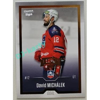 2022/23 Goal Cards Chance Liga 2. série #280 David Michálek Expo Gold 1 of 3