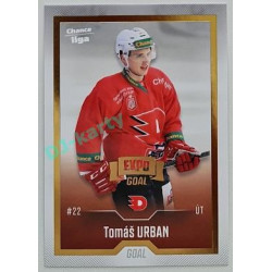 2022/23 Goal Cards Chance Liga 2. série #353 Tomáš Urban Expo Gold 1 of 3