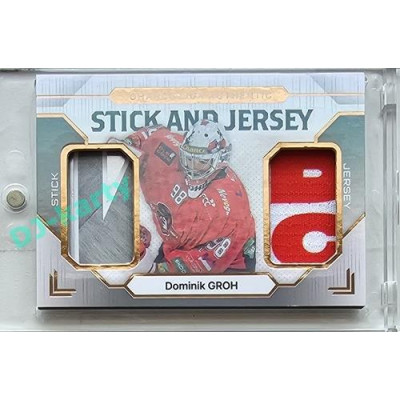 2023/24 Goal cards Chance Liga 2. série #SJ-18 Dominik Groh EXPO Game Used Material Jersey&Stick bronze 2/2