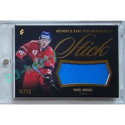 2023/24 LC Expectations Road to Prague #GUM-20 Pavel Kousal Stick Authentic Game Used Memorabilia Gold 16/20