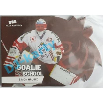 2020 MK reprezentace Šimon Hrubec #6 Goalie School Die-cut Red Retail