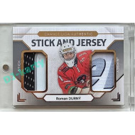 2023/24 Goal cards Chance Liga 2. série #SJ-17 Roman Durný EXPO Game Used Material Jersey&Stick bronze 2/2