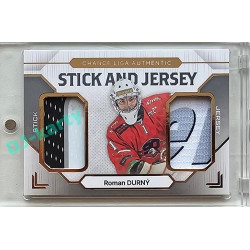 2023/24 Goal cards Chance Liga 2. série #SJ-17 Roman Durný EXPO Game Used Material Jersey&Stick bronze 2/2