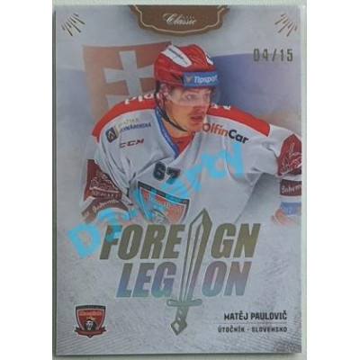 2020/21 OFS 2. série Matěj Paulovič #FL-MPA 04/15 Foreign Legion Neon Rainbow