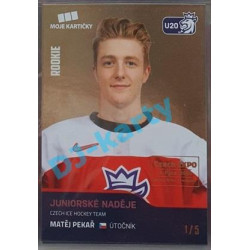 2020 MK reprezentace Matěj Pekař #77 1/5 Gold Czech Expo