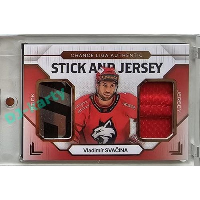 2023/24 Goal cards Chance Liga 2. série #SJ-13 Vladimír Svačina EXPO Game Used Material Jersey&Stick bronze 2/2