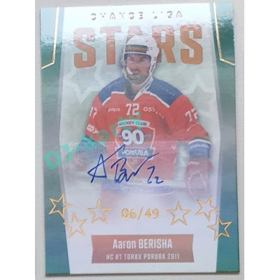 2022/23 Goal Cards Chance Liga 1. série #ST-12 Aaron Berisha Chance Liga Stars Autograph 06/49
