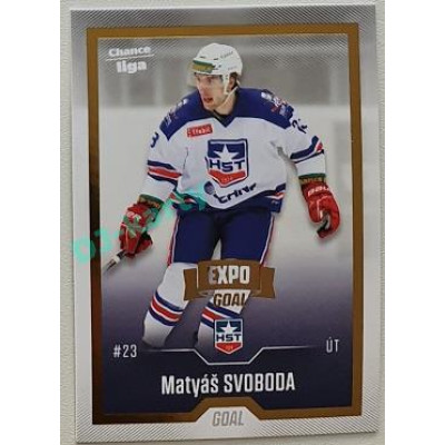 2022/23 Goal Cards Chance Liga 2. série #283 Matyáš Svoboda Expo Gold 1 of 3