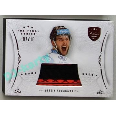 2021/22 OFS The Final Series Martin Procházka #STI-PRM 07/10 Game Used Stick Red